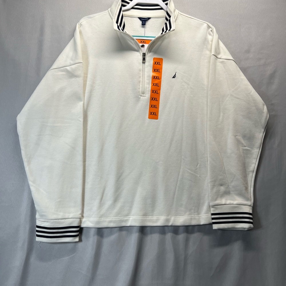 Nautica Women's White Quarter-Zip Pullover